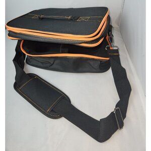new padded camera equipment bag 12x9x6 black & Orange shoulder strap adjustable